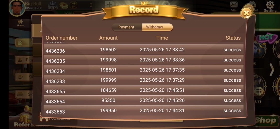 3 Patti Boss Withdraw Proof